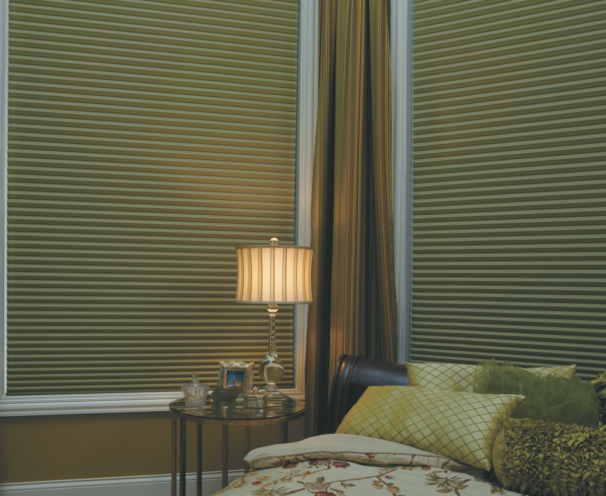 Duette® Honeycomb Shades near Tallahassee, Florida (FL) and other custom bedroom window treatments from Hunter Douglas.